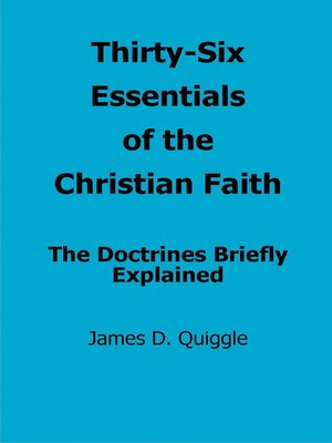 cover image of Thirty-Six Essentials of the Christian Faith